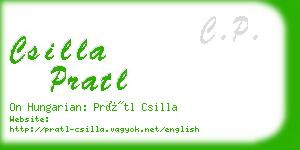 csilla pratl business card